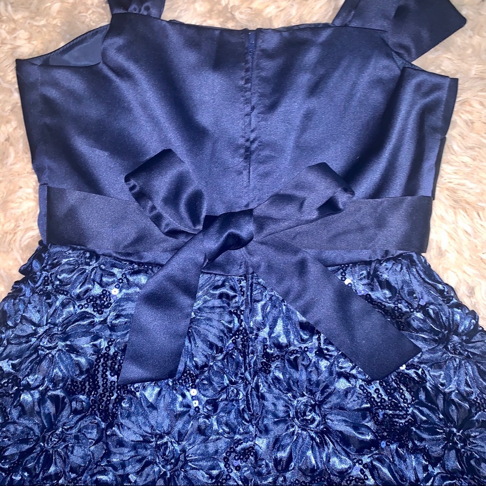 Girl’s Rare Editions Blue Formal Dress, L (12) - Picture 3 of 9